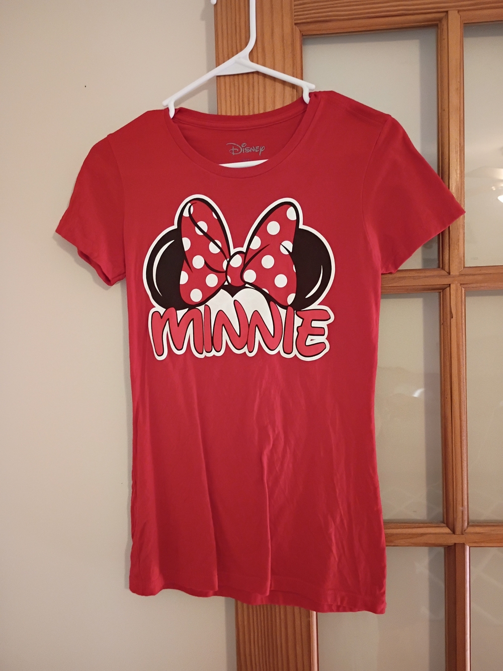 Disney Minnie Mouse Red Graphic Tee with Polka Dot Bow